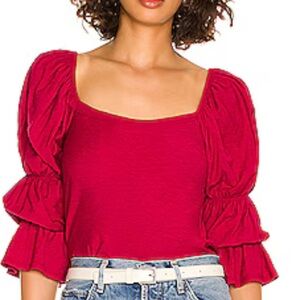 Nation LTD Scarlet Ruffle Sleeve Blouse